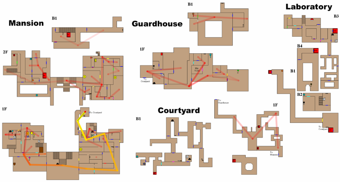 resident evil 2 remake map of all board up windows